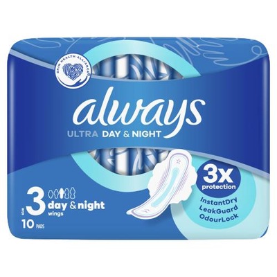 Always Ultra Day & Night Podpaski ze skrzydełkami 10szt