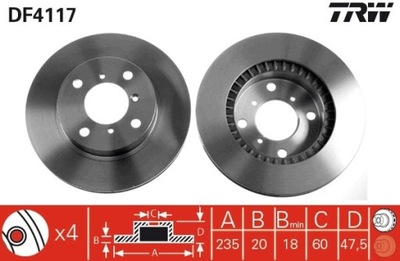 ДИСК ТОРМОЗНОЙ SUZUKI ПЕРЕД BALENO 95-02 DF4117