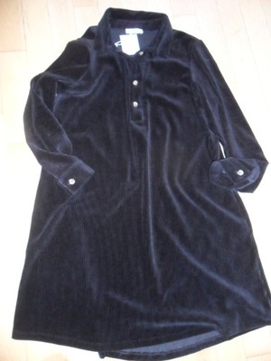 MSCH Copenh .czarna koszulowa sukienka L/sztruks