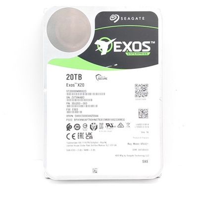 Dysk twardy seagate Enterprise Exos X20 3.5" 20000 GB SAS