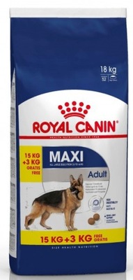 ROYAL CANIN Maxi Adult 15kg + 3kg GRATIS