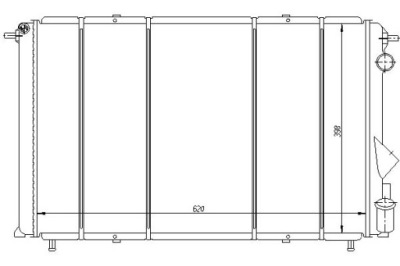 Nissens радиатор двигателя renault espace 2 2.0/2. фото №1