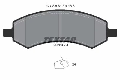 2222301/TEX ZAPATAS DE FRENADO PARTE DELANTERA  