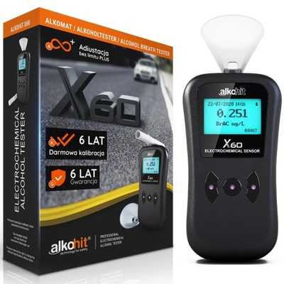 BREATHALYZER ALKOHIT X60 PRZESIEWOWY PROFESSIONAL  