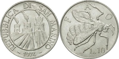 SAN MARINO 10 lirów 1974