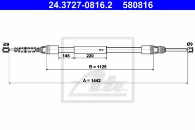 CABLE FRENOS DE MANO PEUGEOT CITROËN ATE  