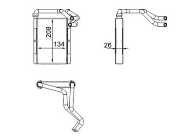 MAHLE AH 273 000S WYMIENNIK CIEPLA, HEATING INTERIOR  