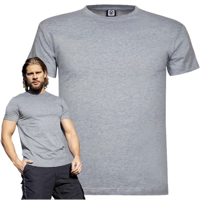 Koszulka Męska T-Shirt Bawełniany Sportowy Ardon LIMA szara melanż r. XL