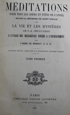 Labbe de Brant - Meditations 1897 r