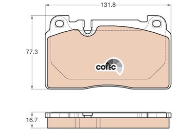 КОЛОДКИ ДИСКОВЫЕ ТОРМОЗНОЕ - КОМПЛЕКТ COTEC GDB1974 фото