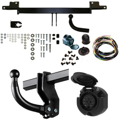 BARRA DE REMOLQUE + JUEGO DE CABLES 13PIN PARA NISSAN MURANO Z50 2005-2008  