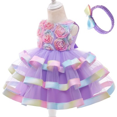 Kolorowa sukienka dla dziewczynki