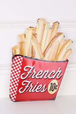 Blaszany Szyld French Fries 50 x 35 cm