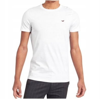 HOLLISTER Klasyczny Biały Tshirt White _ XS