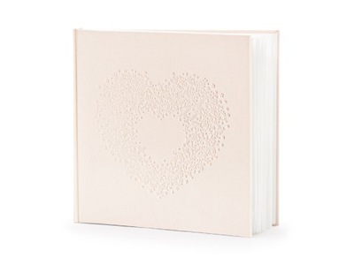 Księga Gości, jasny różowy, 20,5 x 20,5 cm, 22 kartki