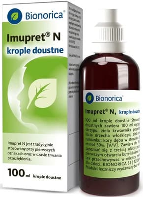 Imupret N, krople doustne, przeziębienie, 1 ml/ml 100 ml