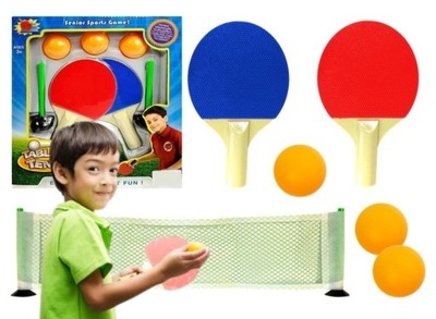 Tenis stołowy ping pong zestaw siatka paletki gra