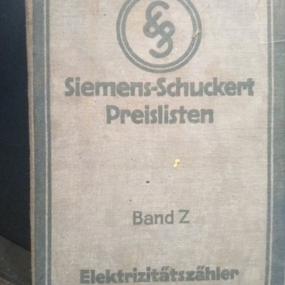 Simens Schuckert. Cennik katalog 1920-27