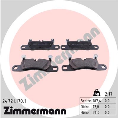 ZIMMERMANN 24721.170.1 TRINKELĖS STABDŽIŲ 