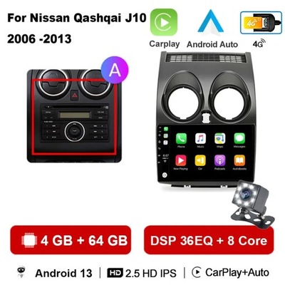 RADIO DE AUTOMÓVIL CON NAVEGACIÓN GPS PARA NISSAN QASHQAI J10 2006 2007 2008-2013 CARPLAY  