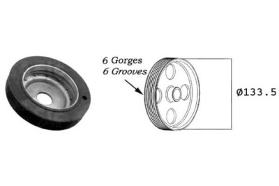 Sasic 2154001 шків, wał колінчастий фото №1