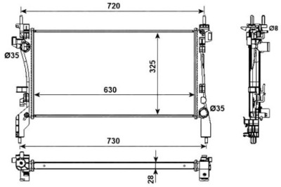 Nrf радиатор двигателя citroen nemo фото №1