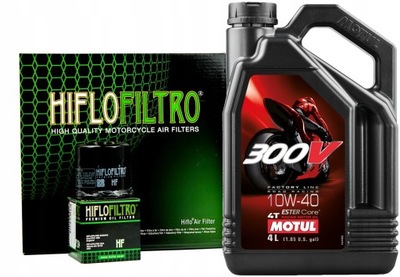 Olej MOTUL 300V 10W40 4L filtr oleju powietrza BMW K 1300 R GT SE