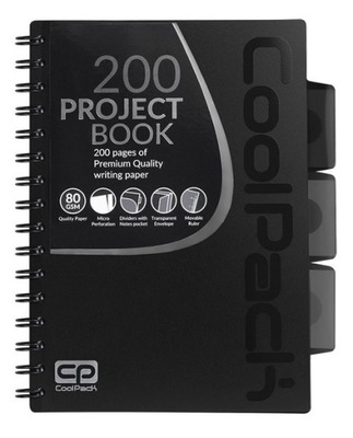 Coolpack, Kołobrulion Project Book A5 - Black (94122CP)