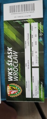 bilet Śląsk Wrocław - Lech Poznań