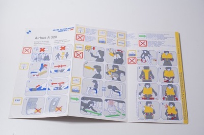 Air France safety Card Instrukcja bezpieczeństwa Airbus A320