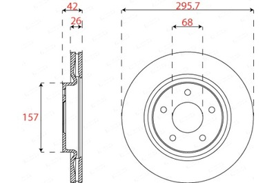 FERODO DISKĄ STABDŽIŲ 2SZT. PRIEK. NISSAN JUKE PULSAR 1.6 06.10- 