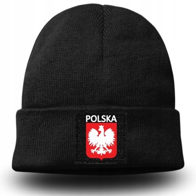 CZAPKA PATRIOTYCZNA ZIMOWA GODŁO POLSKA ORZEŁ PL