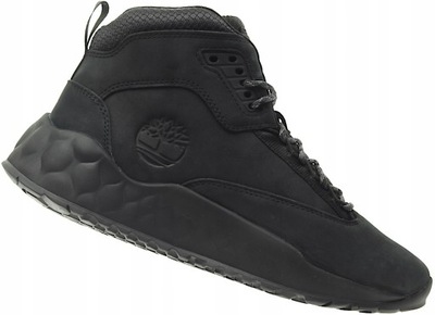 Buty męskie TIMBERLAND SOLAR WAVE MID BLACKOUT NUBUCK czarne skórzane