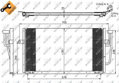 РАДИАТОР КОНДИЦИОНЕРА - КОНДЕНСАТОР EASY FIT 35234