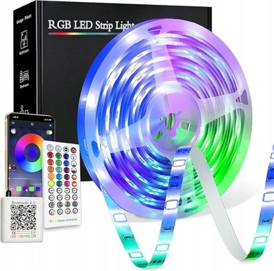 Taśma LED 20M RGB Bluetooth APLIKACJA MOBILNA PILOT MUZYKA ZESTAW