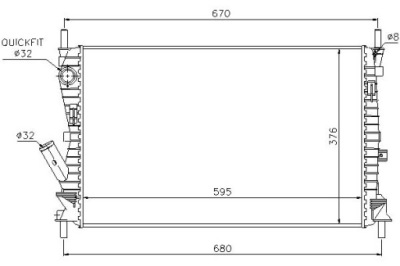 Nissens радіатор двигуна ford fiesta v, fusion 1. фото №1