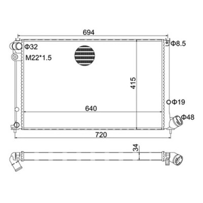 CHLODNICA, SISTEMA DE REFRIGERACIÓN DEL MOTOR HART 601 172  