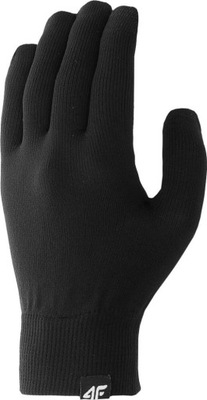 Rękawiczki dzianinowe 4F AW22AGLOU012 - czarne S/M