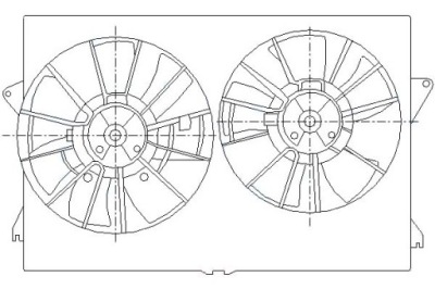 Вентилятор радіатора з корпус chrysler pacifica фото №1