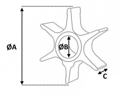 ROTOR DE BOMBA DE AGUA PARA SUZUKI MARINE 17461-98503  