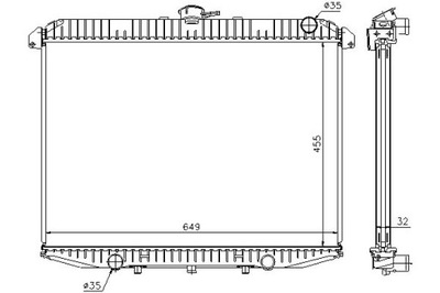 Nissens радіатор двигуна ford maverick nissan ter фото №1