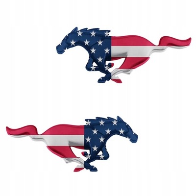 2 FORD MUSTANG LOGO METAL STICKERS AUTOMOTIVE  