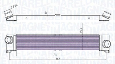Magneti marelli 351319204310 радіатор повітря наддувний фото №1