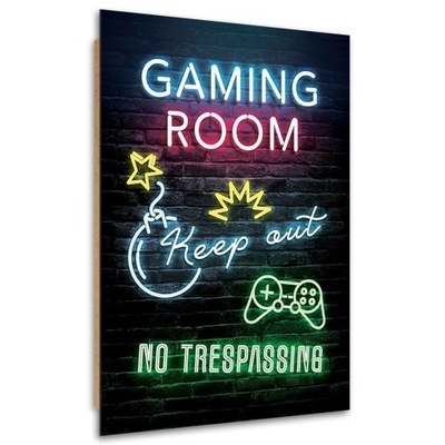 Obraz Deco Panel, Napis Pokój gracza gaming - 60x90
