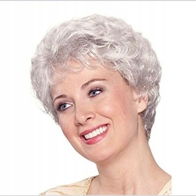 Peruki damskie Naturalna biała peruka Cap