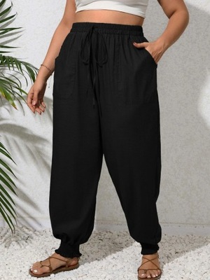 SHEIN PLUS SIZE SPODNIE CZARNE NA GUMCE 44 ŁBL