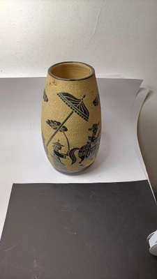 Piękny stary chiński wazon import z czasów PRL Jubiler z metką