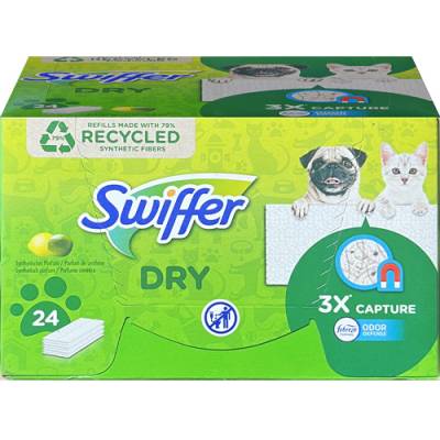Swiffer Dry suche ściereczki do podłóg wkład zapas do mopa 24 szt. 26x21cm