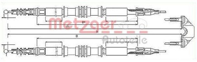 METZGER 11.5858 CIĘGŁO, ТОРМОЗ СТОЯНОЧНИЙ