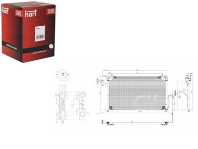Конденсатор конденсатор кондиціонера mazda 323 98-04 hart фото №1